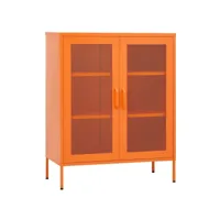 armoire de rangement, commode, meuble de rangement orange 80x35x101,5 cm acier sbc5216 meuble pro