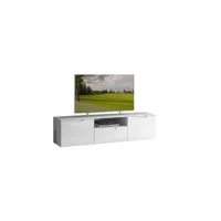 meuble tv 170 cm blanc laqué 2 portes 1 tiroir - pure 67187221