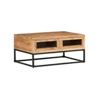 table basse table de salon  bout de canapé 90x60x40 cm bois d'acacia massif meuble pro frco52156