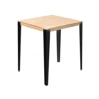 table mange debout lunds 80x80x110cm  noir-naturel. box furniture ccvl8080108 ng-na