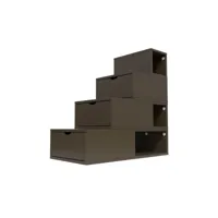 escalier cube de rangement hauteur 100 cm  wengé esc100-w