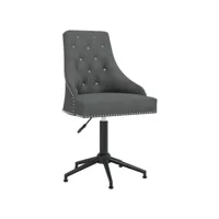 chaise pivotante de bureau gris foncé velours doga