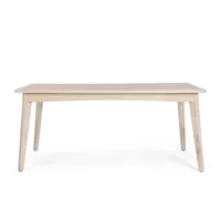 table de salle à manger rectangulaire en bois blanchi l173 - shanna