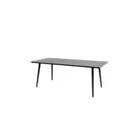 table rectangulaire en aluminium inari coloris carbone
