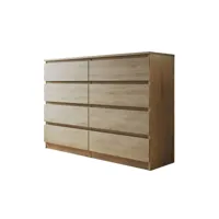 celia - commode 8 tiroirs - bois - 139 cm - style contemporain - best mobilier - bois