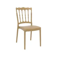 chaise napoléon modèle garden - lot de 20 - materiel chr pro - doré - polypropylène