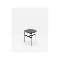 homemania table basse moderne - thor - gris, noir - 40 x 40 x 45 cm