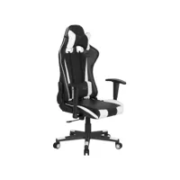chaise de bureau noire et blanche gamer 147580