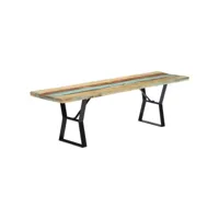banc 160 cm  banc de jardin banc de table de séjour bois de récupération massif meuble pro frco88879