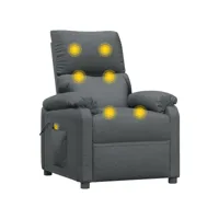 électrique fauteuil relaxation fauteuil de massage gris foncé tissu 73x92x101 cm best00009972998-vd-confoma-fauteuil-m05-3037