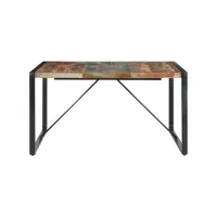 table cuisine - table de salle à manger 140x140x75 cm bois de récupération