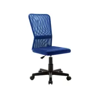 chaise de bureau bleu 44x52x100 cm tissu en maille