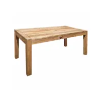 table de repas l.160 cm rectangulaire en bois de pin recyclé - chalet