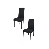 duo de chaises tissu noir - pise - l 54 x l 46 x h 99 cm