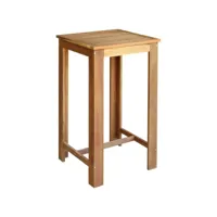 table de bar carrée bois d'acacia massif finition à l'huile skan 60