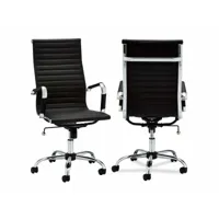 chaise de bureau haut designo noir 190024