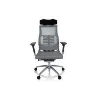 chaise de bureau fauteuil de bureau dynafit black i tissu maille gris hjh office