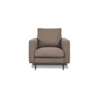 fauteuil caruso tissu taupe - 1 place