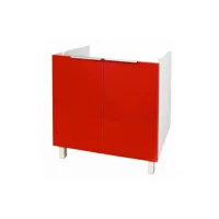 meuble sous évier – 80cm ( rouge)