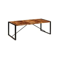 table de salle à manger 220x100x75 cm bois solide de sesham