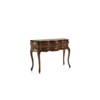 console 6 tiroirs bois bronze marron 108x40x78cm - bois-bronze - décoration d'autrefois