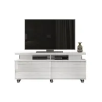 meuble tv 150 cm 60 pouces blanc brillant 18734.131