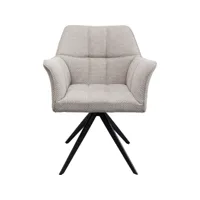 chaise avec accoudoirs pivotante thinktank grise kare design