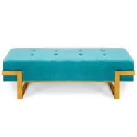 banquette istanbul velours vert menthe pieds or