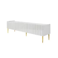 ambre - meuble tv - 180 cm - style contemporain - bestmobilier - blanc et doré