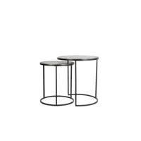 light & living table d'appoint talca - cuivre antique/sable - ø50cm 6706010