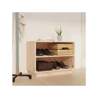 armoire à chaussures 60x34x45 cm bois de pin massif