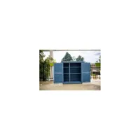 armoire de rangement lasuree couleur bleue equipee de 3 etages 0,4 m2, altbox0905 box 0905
