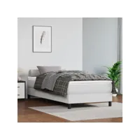 matelas de lit relaxant à ressorts ensachés blanc 90x190x20cm similicuir
