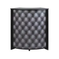 meuble-comptoir bar 96 cm noir 3 niches - coloris: capitons 911 visio097no911