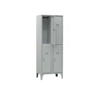 armoire vestiaire multicases 2 colonnes 4 cases - l2g -  - acier4600battante 500x1800mm