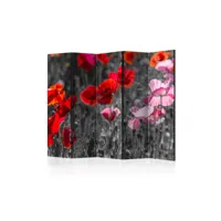 paravent 5 volets - red poppies ii [room dividers] a1-paravent1309