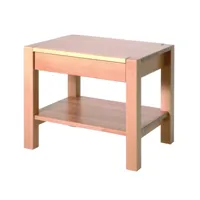 table d'appoint en hêtre massif, tiroir avec poignée creuse, dim : l50 x p40 x h45 cm