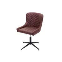 chaise de bureau hwc-h79, réglable en hauteur, pivotante, métal vintage ~ tissu, textile marron