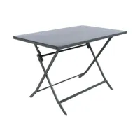 table rectangulaire pliante greensboro 4p graphite hespéride - sans rallonge