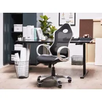 chaise de bureau noire et blanche ichair 5448