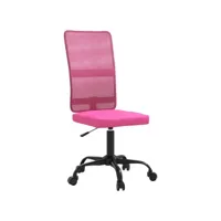 chaise de bureau rose tissu en maille