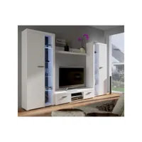 ensemble meuble tv rumba 120 cm en plusieurs couleurs - couleur: blanc - sans buffet vivadiscount-6513_4615