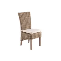 chaise d'extérieur en luzia mahogany 48x59x h104 cm