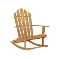 chaise à bascule fauteuil à bascule  fauteuil de relaxation adirondack bois de teck solide meuble pro frco73186