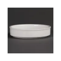 plats empilables en porcelaine blanche olympia 134(ø)mm