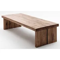 table à manger rectangulaire en chêne bassano laqué - l.220 x h.76 x p.100 cm -pegane- pegane