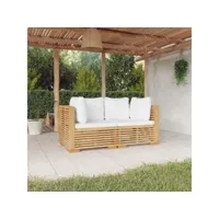 2 pcs canapés de jardin - canapés d'angle canapés relax de jardin - et coussins bois de teck massif meuble pro frco49330