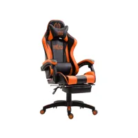 fauteuil de bureau ignite similicuir , noir / orange