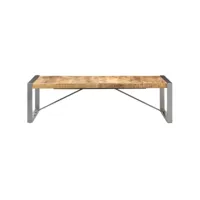table de salon 140x70x40 cm bois de manguier brut