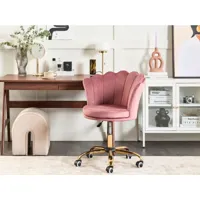 chaise de bureau en velours rose monticello ii 375375
